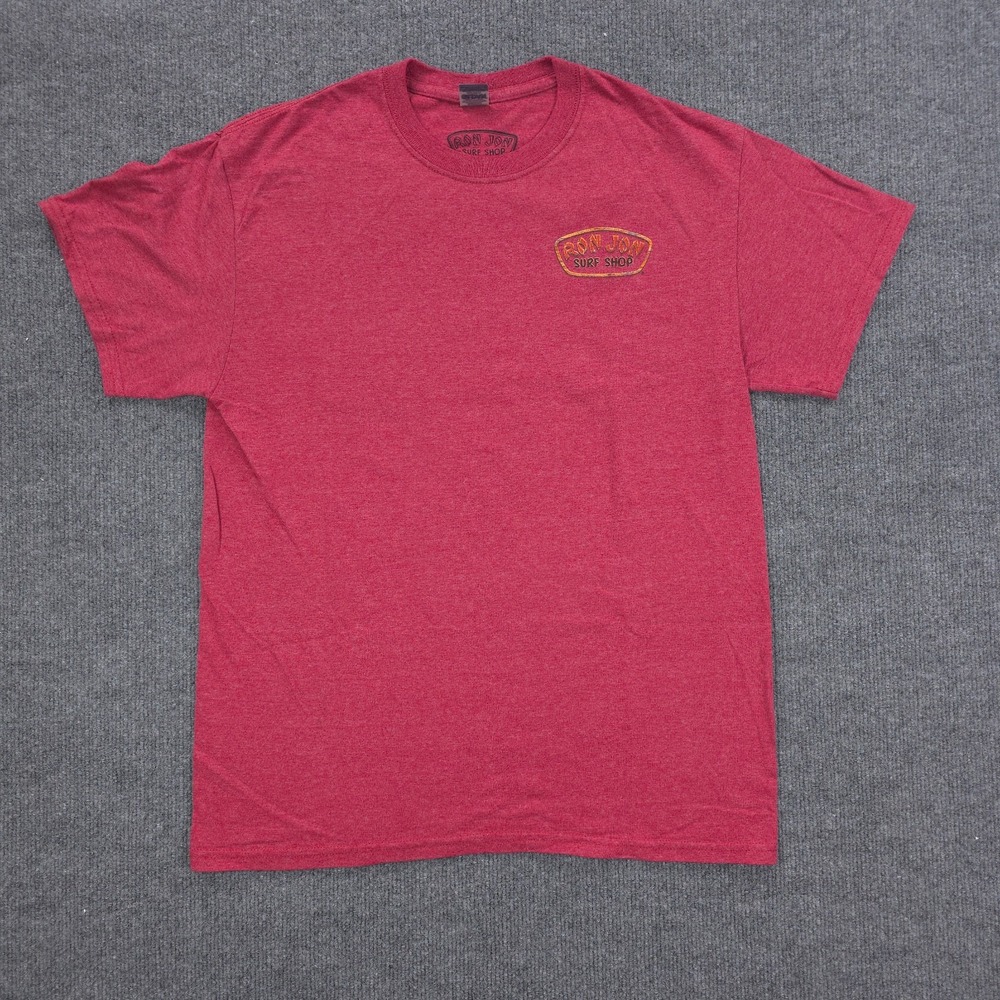 Ron‎ Jon Surf Shop Shirt Mens Medium Red Double Sided Graphic Beach Ultra Cotton